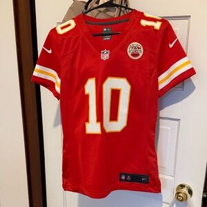 Nike Red & White #10 Football Jersey with Yellow Trim